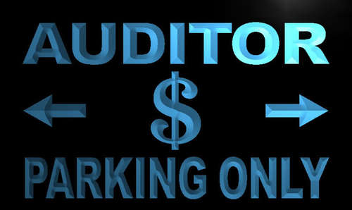 Auditor Parking Only Neon Light Sign